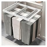 Ausziehbarer Hosenständer Mit Schublade, Wäscheständer for Die Waschmaschine, Perfekt for Trocknen Und Aufbewahren Von Hosen Über Der Waschmaschine, Platzsparend(614-664mm)