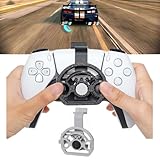 LiLiTok Mini-Lenkrad für PS5 Pro /PS5 Slim Game Controller, 3D-Druck Mini-Lenkrad Ersatz Zubehör für Playstation 5 und Playstation 5 Pro Rennspiele (Grau)