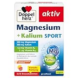 Doppelherz Magnesium + Kalium SPORT Magnesium und Kalium als Beitrag für die normale Muskelfunktion - vegan - 6 x 15 Brausetabletten mit Zitronen-Grapefrucht-Geschmack