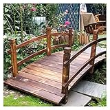 Bogen-Gartenbrücke mit Sicherheitsgeländern, große Hinterhof-dekorative Teichbrücke, Holzgarten-Fußbrücke für den Außenbereich, Bachläufe