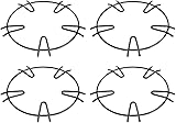 Gas-Kochfeld-Stützring, Wok-Stützring, Gusseisen-Wok-Ring-Stütze: 4 Stück Wok-Pfannenständer, Herduntersetzer, rutschfester Wok-Ständer, Feuerherd-Abdeckung, energiesparende Gashaube, winddicht, samme
