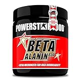 Powerstar BETA ALANIN 850 hochdosiert | 5100 mg pro Portion | 300 Kapseln | Deutsche Herstellung | Carnosin Booster | 100% reines Beta Alanine | Ohne Magnesiumstearat & Titandioxid | Laborgeprüft