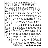 5 Blätter Zeichen Making Letters 1000 PCS Script Alphabet A-Z Vinyl selbstklebend für Briefkastennummern, Geschäftsschilder, Türetiketten, Adresstafeln, Fenster, Behälter, Kunsthandwerk (Schwarz)