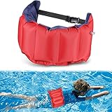 Schwimmgürtel Aufgeblasen,Schwimmgürtel für Kinder und Erwachsene,Schwimmgurt Aufblasbar,Unisex Schwimmhilfe,Pool Verstellbarer Schwimmgürtel,Gürtel für Wassersport,Tragbarer Wassersport-Schwimmgürtel