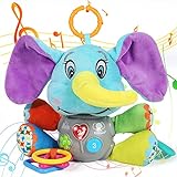 SJYIH Baby Neugeborenes Kleinkind Jungen Mädchen Spielzeug Geschenke 0-12 Monate, multifunktionales leuchtendes Plüsch-Elefanten-Musikspielzeug, Geschenke Spielzeug für 1-2 Jahre alte Mädchen Jungen