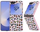 GlamCase Hartschalen-Schutzhülle für Samsung Galaxy Flip 6 5G, Flip 6, Leopardenmuster, mehrfarbiges Muster, langlebig, rosa, stoßfest, aus Kunststoff, für Samsung Flip 6