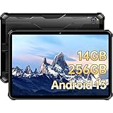 OUKITEL RT5 Outdoor Tablet Android 13, 14(8+6) GB RAM+256GB ROM(1TB Erweiterbar), Tablet 10.1 Zoll FHD+, 10000mAh Akku Robustes Tablet PC, IP68 Wasserdicht Tablet/16MP Kamera/Dual SIM/5G-WiFi/GPS/OTG