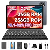 BESTTAB A20 Tablet mit Tastatur, Gaming Tablet 10 Zoll, Android 14 Tablet Octa-core, 24GB RAM + 256GB ROM(2TB TF), 5G WiFi Tablet Pc,1920x1200 FHD+IPS, 8MP+5MP Kamera 5000mAh Typ-C/GPS/BT5.0/OTG