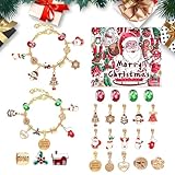 Countdown to Christmas Calendar, Christmas Countdown Calendar Bracelets for Girls, Festive Collectible Advent Party Favors for Women Adults Kids Family Children Teenager Girls