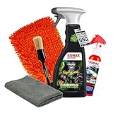 Felgenreinigung & Versiegelung Set | Sonax Felgenbeast Felgenreiniger 500ml Sonderedition + Sonax Xtreme Ceramic Quick Detailer 140ml + Felgenpinsel + Waschhandschuh