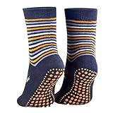 2 Paar Kinder Stoppersocken ABS Socken Anti Rutschsocken Noppen Baumwolle Jungen Mädchen Blau 31 32 33 34