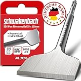 SCHWABENBACH® SDS PLUS Fliesenmeißel - Abgewinkelt 75 x 250mm - Fliesen entfernen - Ideal zum Abtragen von Verputz - Extra Gehärtete Spitze - Bohrhammer Meißel 75mm für Profis (kein SDS MAX)