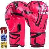 Tigera Kinder Boxhandschuhe | Kickboxen, Muay Thai Sparring, Training | Boxsack - Sandsack | Kampfsport, Punchinghandschuhe Coachinghandschuhe für Jungen, Mädchen (6oz, Pink)