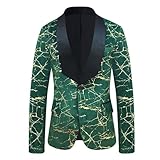 Foweknow Samt Sakko Herren Sportlich Modern Blazer Männer Regular Fit Gold Jacke Slim Fit Leichte Freizeit Sportsakko Anzugjacke Für Hochzeit Party Abschlussball Bühnenshow Verkleidung