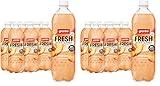 granini FRESH Pfirsich (6 x 0,75l), Pfirsich-Erfrischungsgetränk, mit Kohlensäure, echte Früchte, wenig Kalorien, ohne Süßungsmittel, vegan (Packung mit 2)