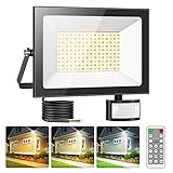 Sararoom LED Strahler Außen mit Bewegungsmelder 100W 10000LM Aussenstrahler 3000K/4500K/6500K Fluter Flutlicht - IP65 Wasserdicht Superhell Scheinwerfer Sicherheitsbeleuchtung für Garten Hof Garage