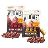 Wild West Beef Jerky, high Protein Trockenfleisch Bundle, Beef Jerky Protein Snack, 300g Honey BBQ & 300g Orginal, Rinderdörrfleisch