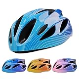 Kinder-Fahrradhelm, verstellbar, Sicherheits-Fahrradhelm, Alter 3–12 Jahre, Blau