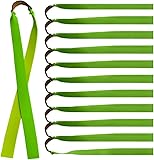 HawkShot 10 Stück Premium Steinschleuder Gummi in grün - Ersatzgummi für Zwille - Extra stark, gut verarbeitet und robust