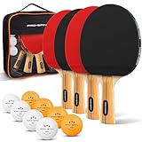 PRO SPIN Tischtennisschläger – Hochleistungs-Tischtennis Set | Premium Tischtennisschlaeger, 3-Sterne-Tischtennisbälle, Kompakte Aufbewahrungstasche | Für Drinnen & Draußen