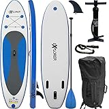 SUP Board EXPLORER Stand Up Paddle Surfboard aufblasbar Paddel ISUP 300x76x15cm