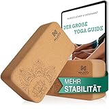 NAJATO Sports Yoga Block Kork 2er Set – Yogablock inkl. E-Book (PDF Datei) – Yogaklotz für Pilates und Meditation – Aus natürlichem Material