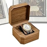 Einzelne Uhren-Vitrine, PU-Leder, achteckige Uhrenaufbewahrung, tragbarer Luxus-Armbanduhr-Organizer, Schmuck-Aufbewahrungshalter für Männer und Frauen