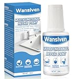 Wansiven Emaille Reparatur Lack, Badewannenlack Weiß, Schnell und Wasserfest Fliesenreparatur Lack für Badewannen, Waschbecken, Fliesen 30ml (Weiß-1p)