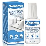 Wansiven Emaille Reparatur Lack, Badewannenlack Weiß, Schnell und Wasserfest Fliesenreparatur Lack für Badewannen, Waschbecken, Fliesen 30ml