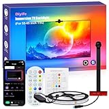 Diyife TV LED Strip,[AR Farbe Sync] 4M 120 LEDs TV Hintergrundbeleuchtung Auto Farbe Musik Sync, RGB Smart IC TV Backlight, Remote & Bluetooth App Control, für 55-65 Zoll Fernseher und PC Deko