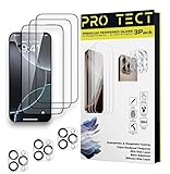 PRO-TECT 3 Stück Premium Qualität Handy Displayschutzfolie, 9H dreifach gehärtetes gehärtetes Glas, ölabweisende Anti-Fingerabdruck-Beschichtung, Anti-Kratzer (3 Pack, Transparent, iPhone16 Plus)