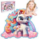 Kinderpuzzle Einhorn Geschenke für Mädchen, 49 Teile Bodenpuzzle für Kinder ab 3 Jahren, Großes Einhorn Puzzle Spielzeug als Geschenk für Mädchen Farbenfrohes Kinder Puzzle für Kinderzimmer Dekoration
