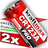 2er Pack CR123 / CR123A Lithium Hochleistungs- Batterie für professionelle Anwendungen - Neueste Generation