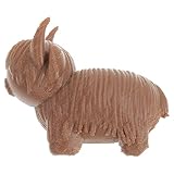 MAGICLULU Kuhstatuen Figur Kleine Kuh-Ornamente Kühe Hochland Tischplatte Kleine Kuh Cartoon-Kuh-statuen Garten Kuh Handwerk Tiermodelle Tierstatuen Plastik Light Brown