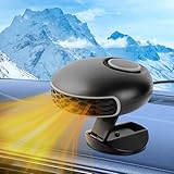 IXYHKB Auto Heizung, Heizlüfter Auto, 12v 150w Auto Heizung und Ventilator 2 in 1, Tragbar Auto Heizung Entfroster mit 360 ° Drehbasis, Schnelle Heizung Auto Defroster Windschutzscheibenheizung