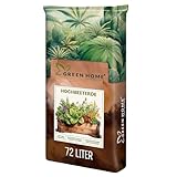 Green Home Hochbeeterde 72L - Hochbeet Erde mit Perliten, Kokosfasern, Rindenhumus & Weißtorf - gebrauchsfertige Erde für Gemüse, Kräuter und Hochbeet Grundfüllung - strukturstabile Gemüseerde