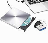 AAVEDA Externes CD/DVD-Laufwerk USB-C Port Plug and Play für Laptop USB 3.0 tragbare CD DVD +/-RW Brenner DVD/CD Player ROM Reader Rewriter Writer Disk Drive
