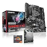 Memory PC Aufrüst-Kit Bundle Ryzen 7 5700X 8X 4.6 GHz Prozessor, 32 GB DDR4, Gigabyte B550 Gaming X V2 Mainboard (Komplett fertig zusammengebaut inkl. Bios Update und Funktionskontrolle)