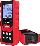 Laser Entfernungsmesser 80M, NOYAFA Silent Laser Entfernungsmesser, Einheitenumschaltung M/in/Ft, Hintergrundbeleuchtetes LCD-Display, Entfernungsmessung, Pythagoräisch, Fläche und Volumen (80M)