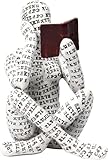 KFDDRN Lesende Frau Statue Figuren Arts | Lesende Frauen Denker Statue | Moderne nordische Harz Lesende Figur Dekoration, Bürodekorationen,Skulpturen, Geschenk (A)
