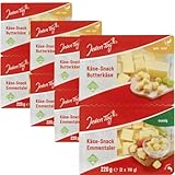 JEDDEN TAG Käse-Snack Butterkäse/Emmentaler Käse 220 gramm, 4er