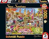 Schmidt Spiele 59978 Steve Subdram, Hundewahnsinn, 1000 Teile Puzzle