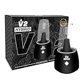 Stand Vaporizer Hubbler | Cup Vaporizer | 510-Gewinde CBD Kartusche mit 4 Heating Stufen | 1300mAh Batterie USB-C Ladekabel Hybrid V2 3in1 | Tragbar/Mobil (Nikotinfrei) (Schwarz)