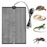 Afenau Heizmatte Terrarium, 20W Heizmatte mit Thermostat, Einstellbar Heizkissen für Reptilien, Wärmematte Terrarium für Schildkröten, Schlangen, Eidechsen, Geckos, 42x28cm