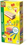 SES creative 00208 Bunte Kreide mit Tafelwischer, 13-teiliges Set