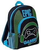 Ultimate Kids Epischer Gamer Rucksack für Kinder Teenager Erwachsene Reise Schule Gaming Tasche Rucksack mit Flaschenhaltern