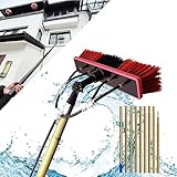 Fensterreinigungsgerät – Teleskop-Glasreiniger mit Wasserzufuhr mit 15 m Stange für den Innen- und Außenbereich