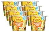 MAGGI 5 Minuten Terrine Kartoffelbrei mit Erbsen und Möhren, leckeres Fertiggericht mit Gemüse, Instant Kartoffel-Püree, Kartoffel-Snack, 8er Pack (8 x 43g)