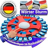 BLOOOK Wörter Sturm Spiel,Brettspiele,Wörterspiel Erwachsene Kinder,Gesellschaftsspiele,Spiel des Jahres,Familienspiel 2-8 Personen,Tabletop Spiele,Partyspiele (Rot)