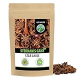 Sternanis ganz (50g), Sternanis ganze Kapseln, 100% naturrein, Sternanistee natürlich ohne Zusätze, Star Anise